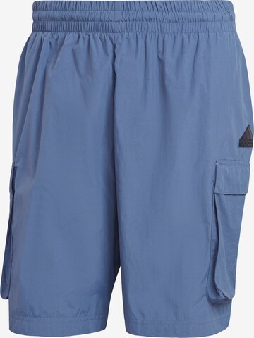 ADIDAS SPORTSWEAR Loose fit Workout Pants 'City Escape' in Blue: front