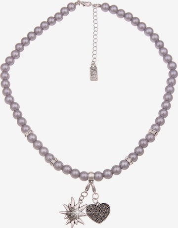 Leslii Necklace in Grey: front