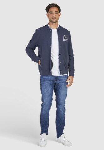 HECHTER PARIS Zip-Up Hoodie in Blue