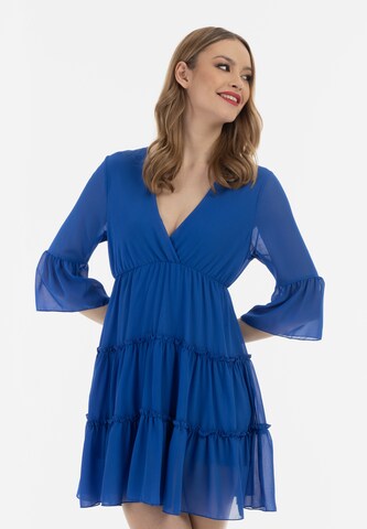 faina Dress in Blue: front