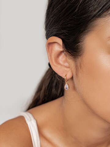 Hey Happiness Oorbellen 'June Birthstone' in Goud