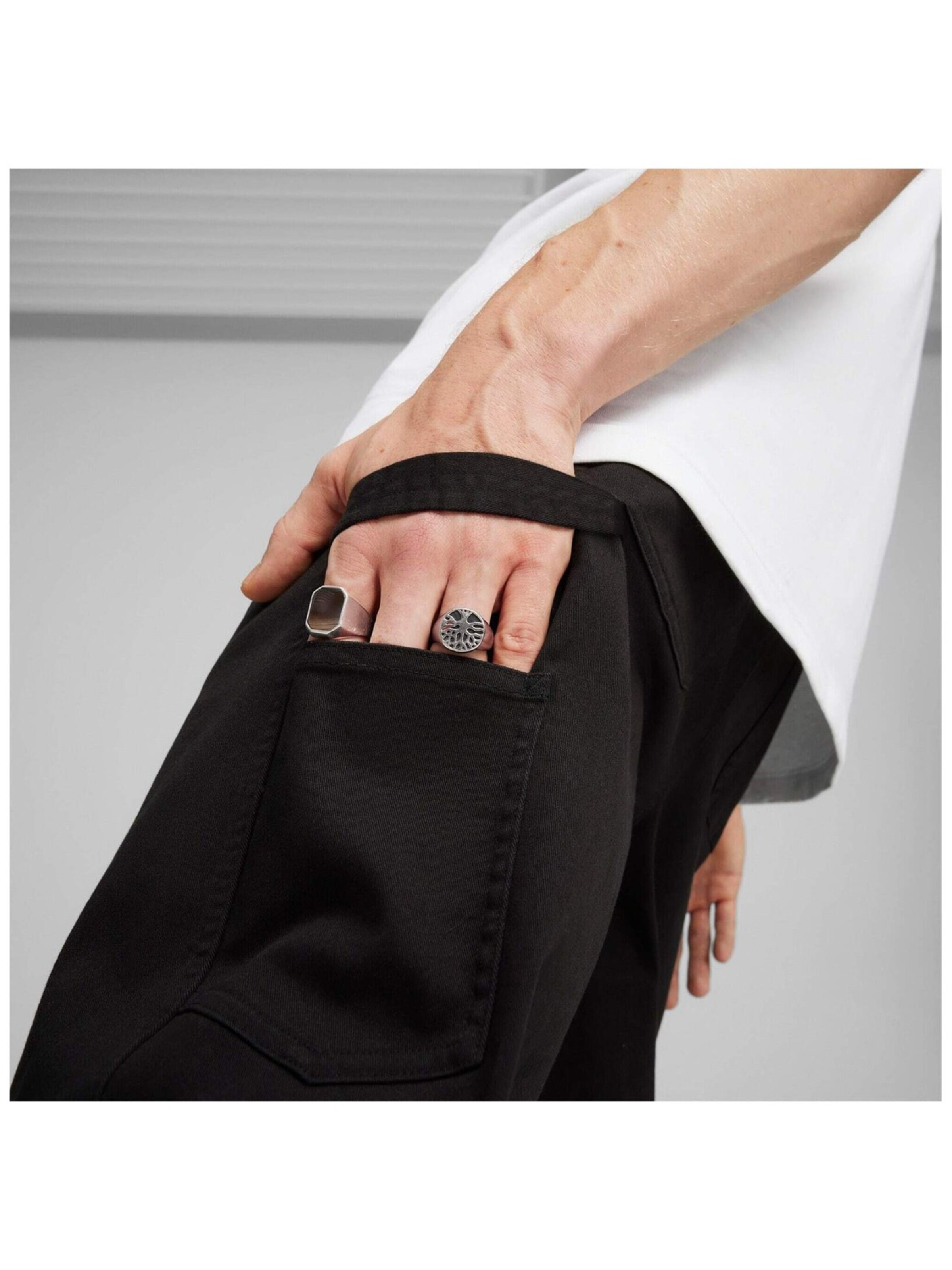 PUMA Regular Sports trousers 'Puma Downtown Double Knee Pants Wv' in Black