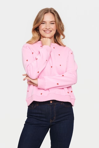 SAINT TROPEZ Sweatshirt 'Dagna' in Pink: predná strana