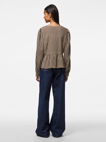 PIECES Bluse 'PCDullie' i brun