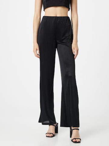 Gina Tricot Wide leg Broek in Zwart: voorkant