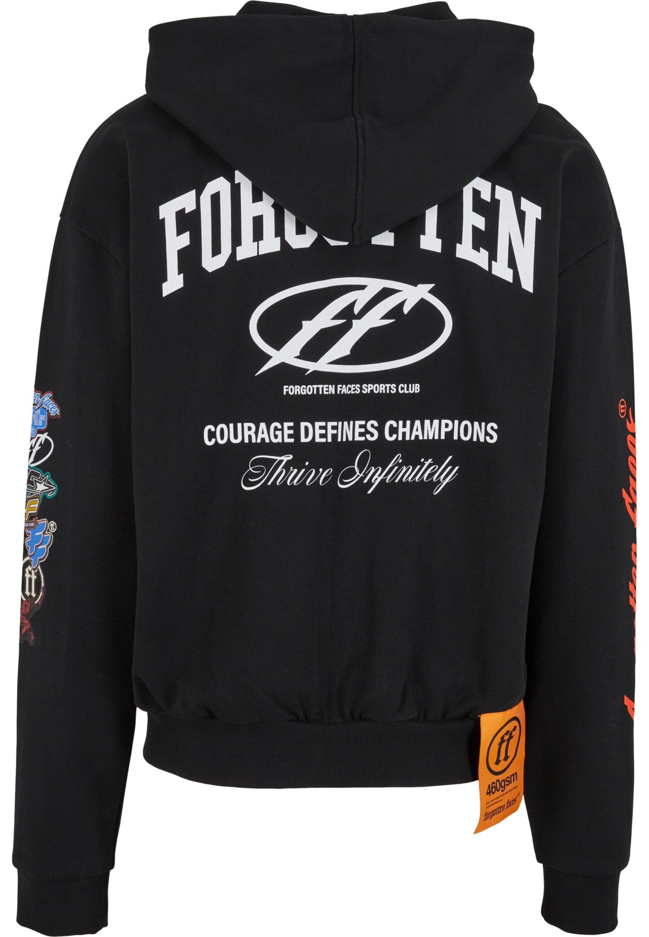 Forgotten Faces Tepláková bunda 'Courage Defines' - Čierna