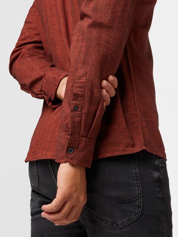BLEND Regular fit Button Up Shirt in Red