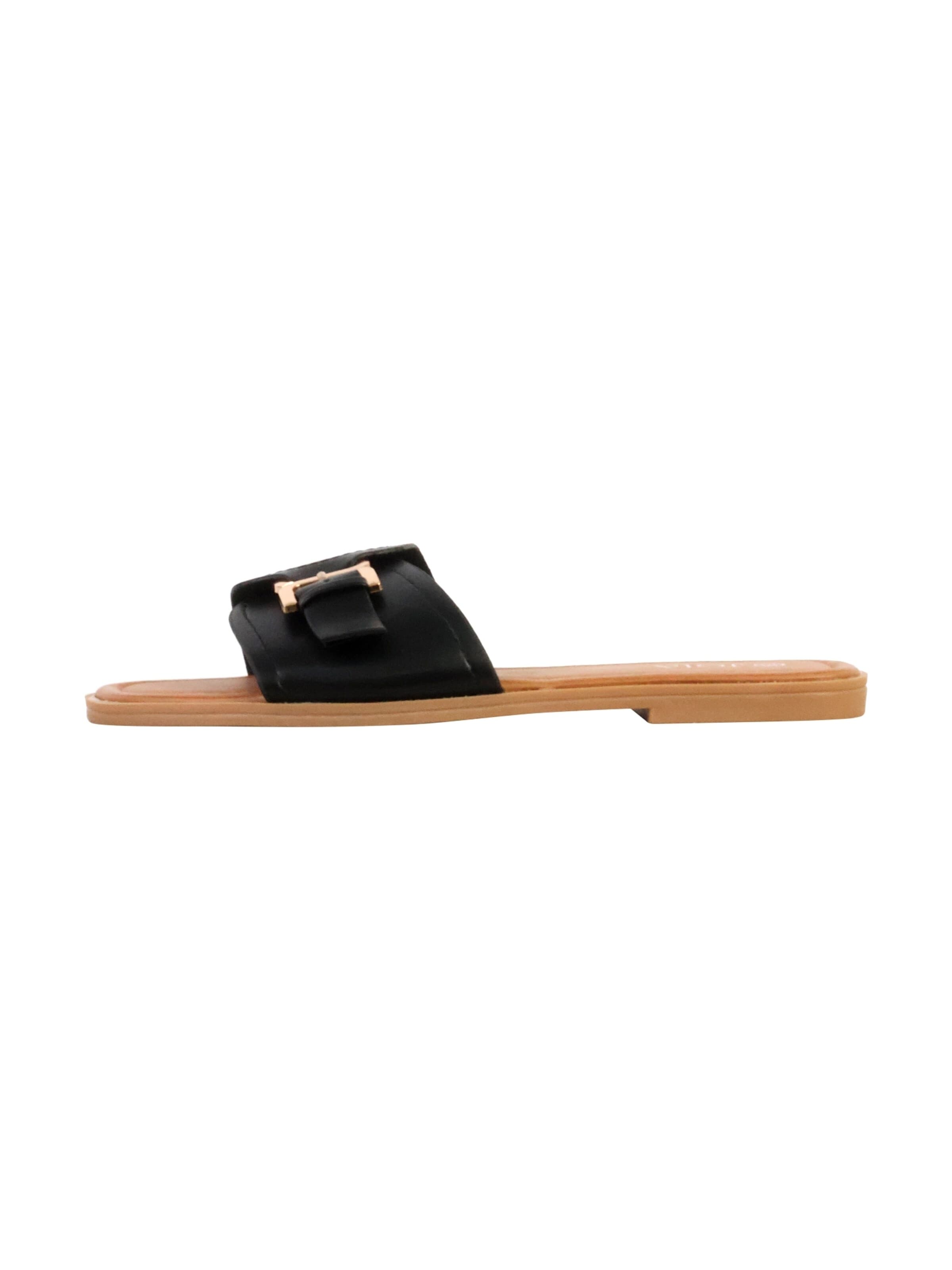 Joia - Sandalias 'Flache Sandalen zum Hineinschlüpfen' en negro: frente