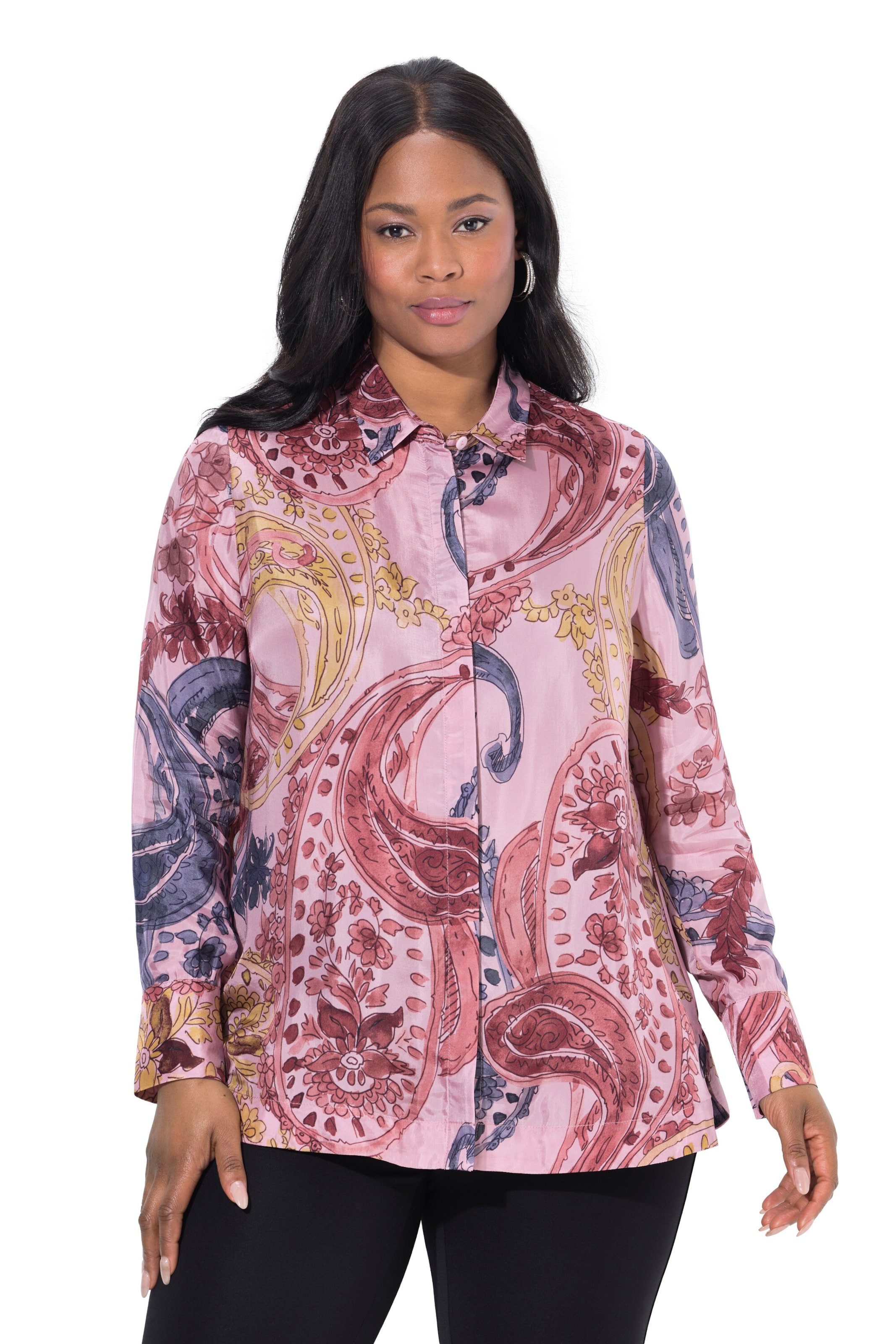 Ulla Popken Blouse in Roze: voorkant