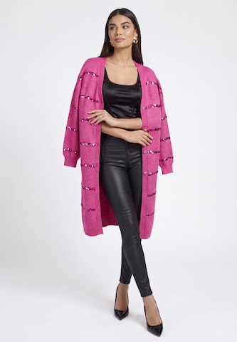 Manteau en tricot 'Festive' faina en rose