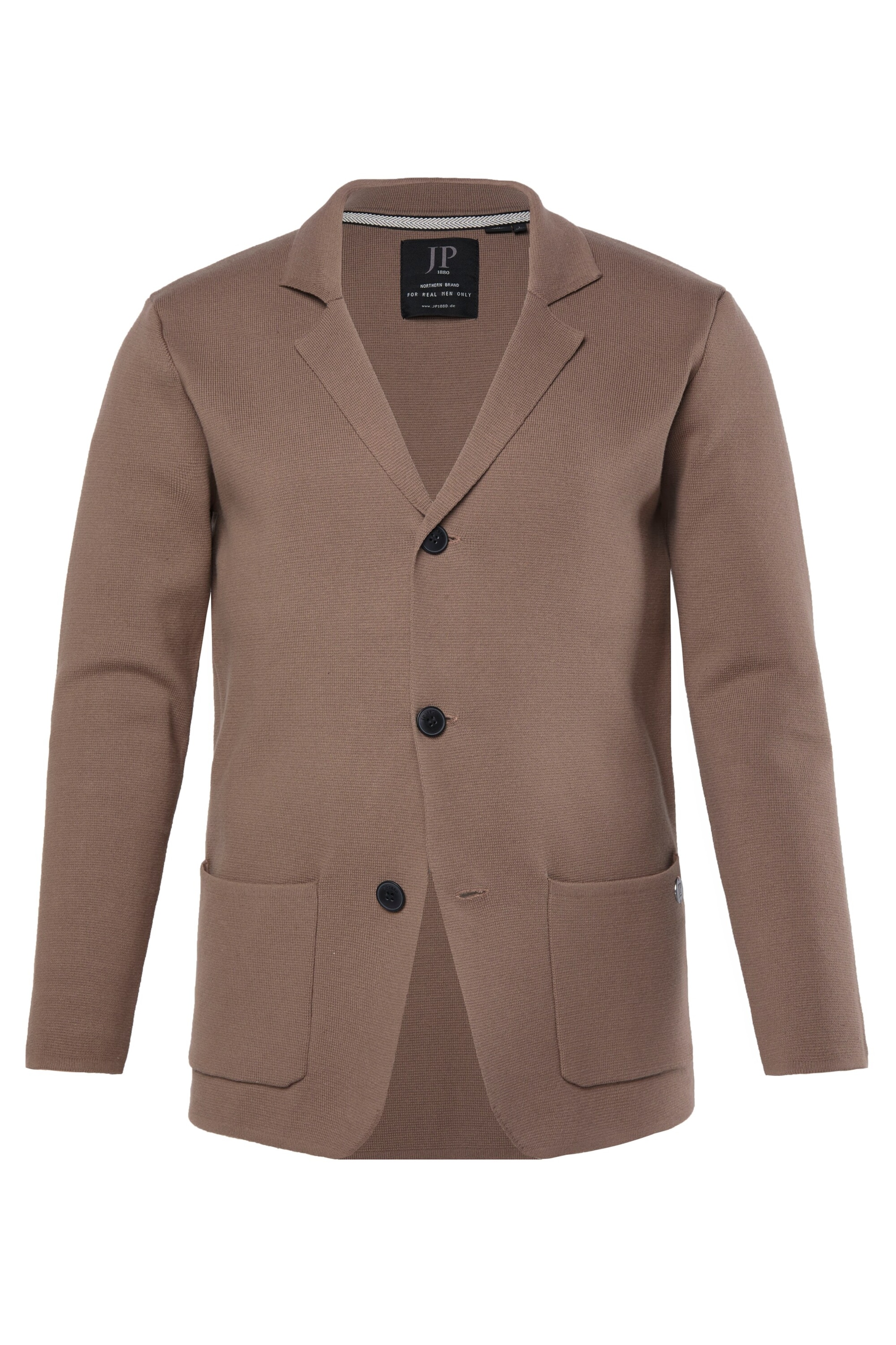 JP1880 Strickjacke in L in mokka / hellbraun, Produktansicht