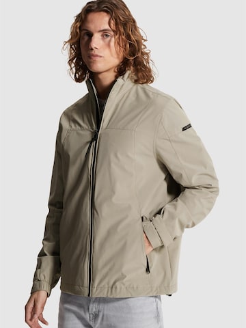 CAST IRON - Chaqueta de entretiempo 'Softshell jacket with high collar' en verde
