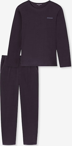 Pyjama long ' Modern Bonded ' SCHIESSER en gris : devant
