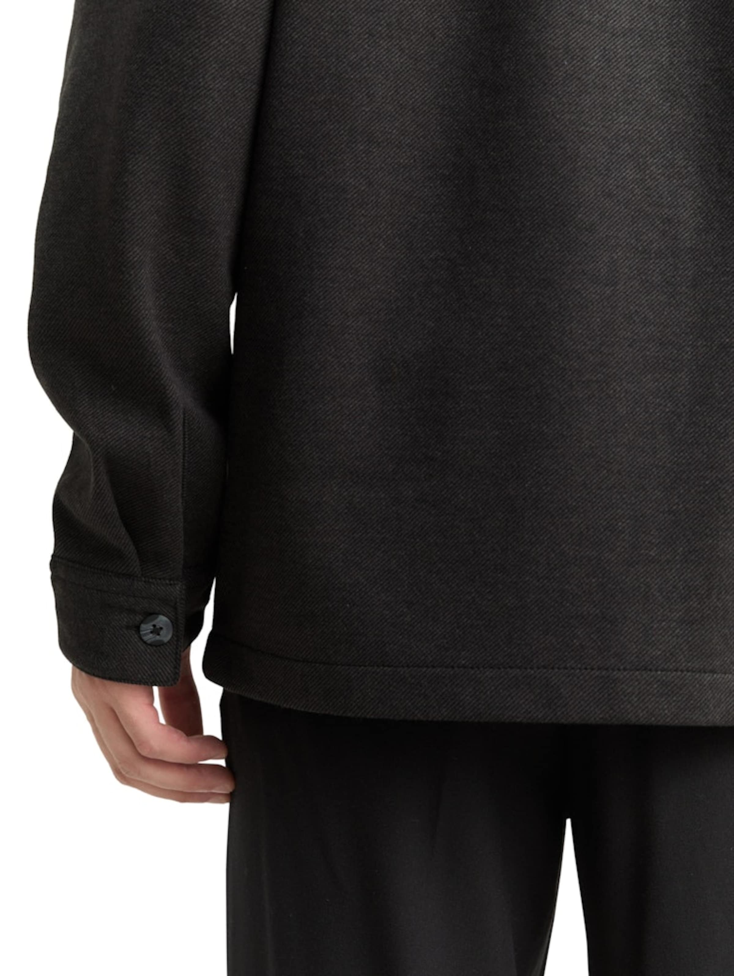 TOM TAILOR DENIM Rovný strih Košeľa - Čierna