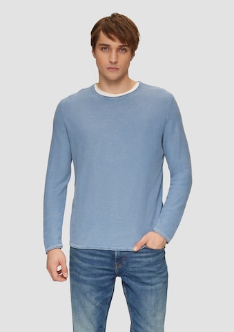 Pull-over QS en bleu : devant