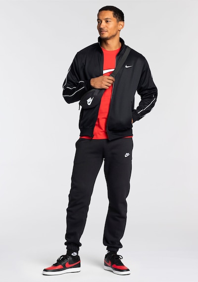 NIKE Trainingsjack in de kleur Zwart / Wit, Productweergave