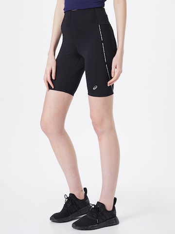 ASICS Skinny Workout Pants 'Race Sprinter' in Black: front