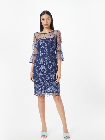 Robe Adrianna Papell en bleu : devant