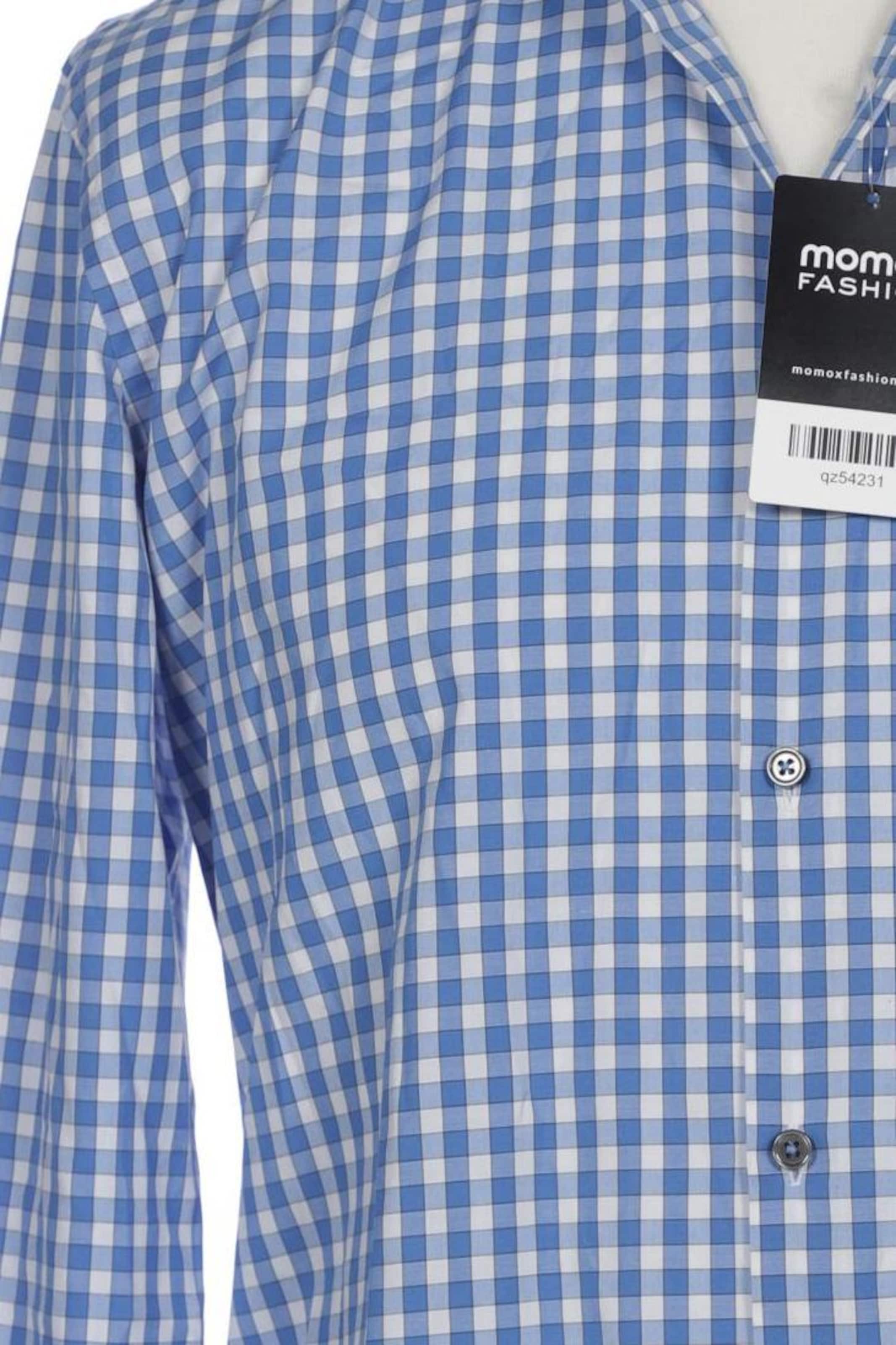 BOSS Black Button Up Shirt in L in Blue