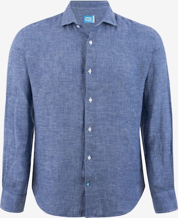 Panareha Button Up Shirt 'FIJI' in Blue: front