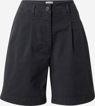 Marc O'Polo Regular Pleat-Front Pants in Black: front