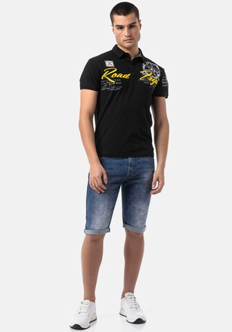CIPO & BAXX Poloshirt in Schwarz