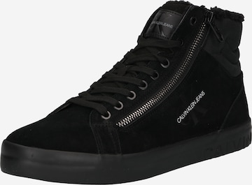 Sneaker înalt de la Calvin Klein Jeans pe negru: față