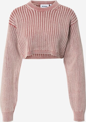 WEEKDAY Sweater 'Noelle' in Red: front
