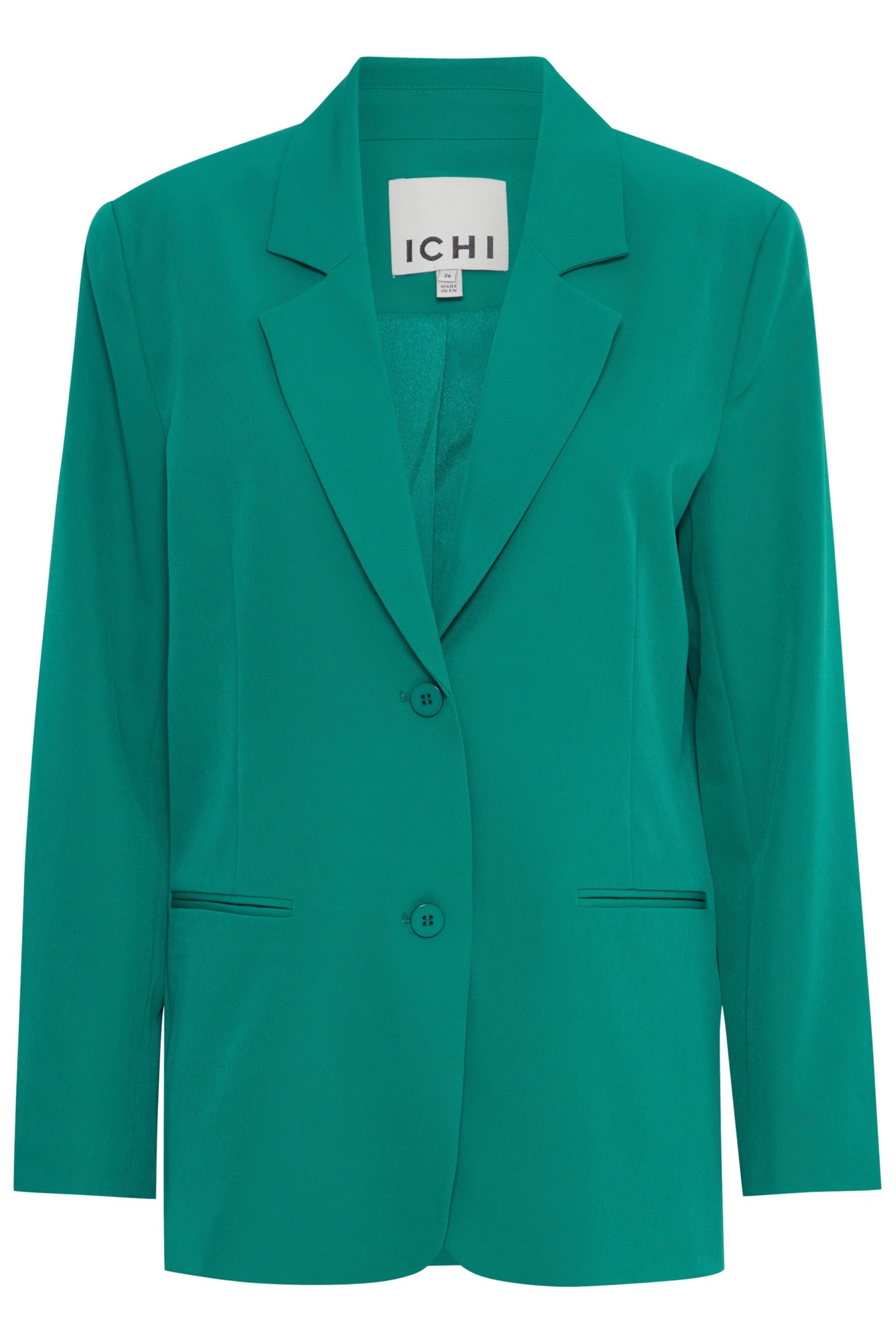 ICHI Blazers 'Lexi' in Groen: voorkant