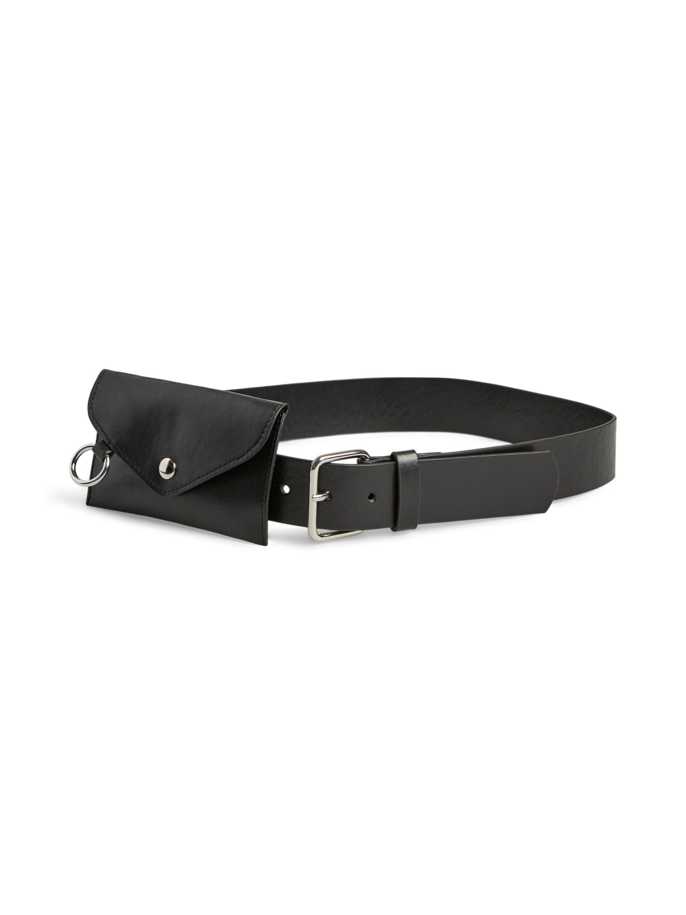 Ceinture 'PCMOANA' PIECES en noir : devant