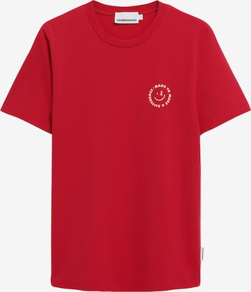 ARMEDANGELS T-Shirt JAAMES SMILEY in Rot: Vorderseite