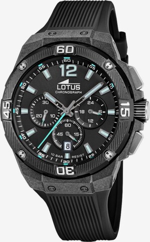 Montre à affichage analogique Lotus en noir : devant