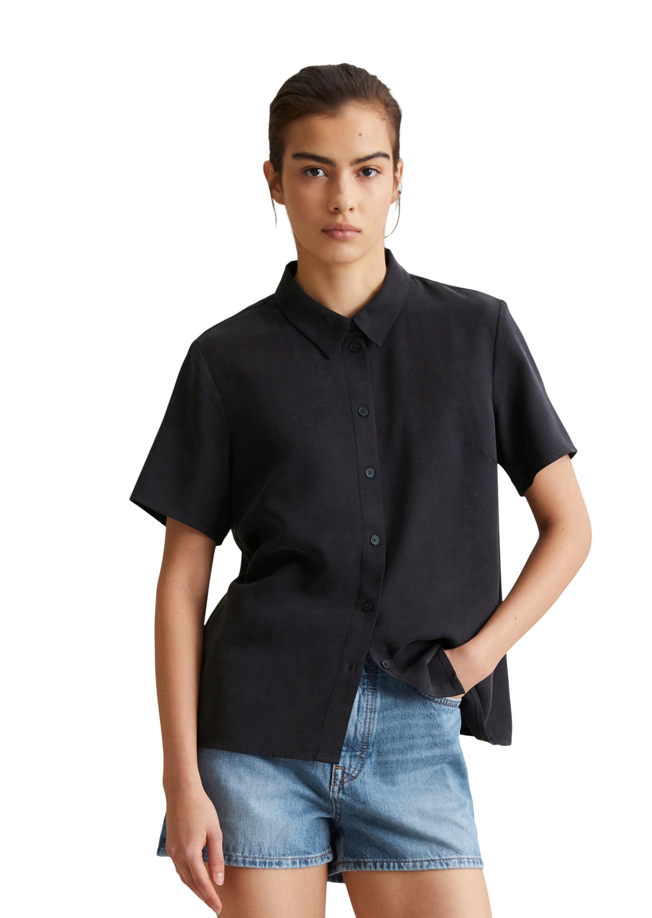 Marc O'Polo DENIM Blouse in Black: front