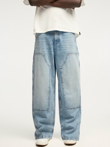 Pull&Bear Bő szár Farmer - kék: elől