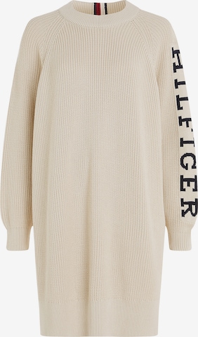 TOMMY HILFIGER Strikkjole i beige: forside