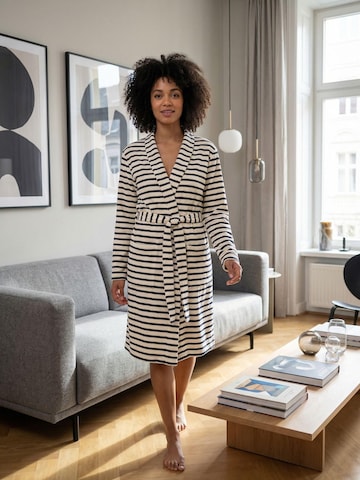 By Louise Badjas kort 'By Louise ladies bathrobe sauna dressing gown long with belt' in Gemengde kleuren