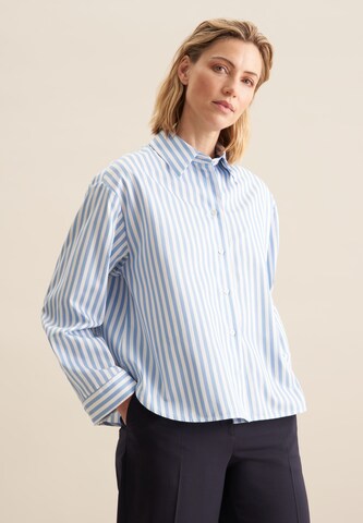 Chemisier 'Schwarze Rose' SEIDENSTICKER en bleu : devant