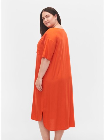 Rochie tip bluză 'Mayse' de la Zizzi pe portocaliu