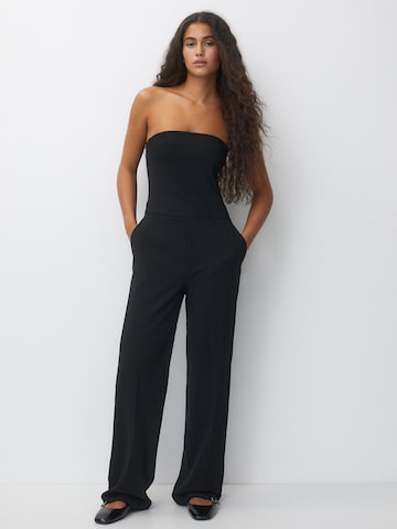 Pull&Bear Jumpsuit in Zwart: voorkant