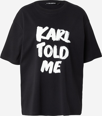 Karl LagerfeldMajica 'Karl Told Me' - crna boja: prednji dio