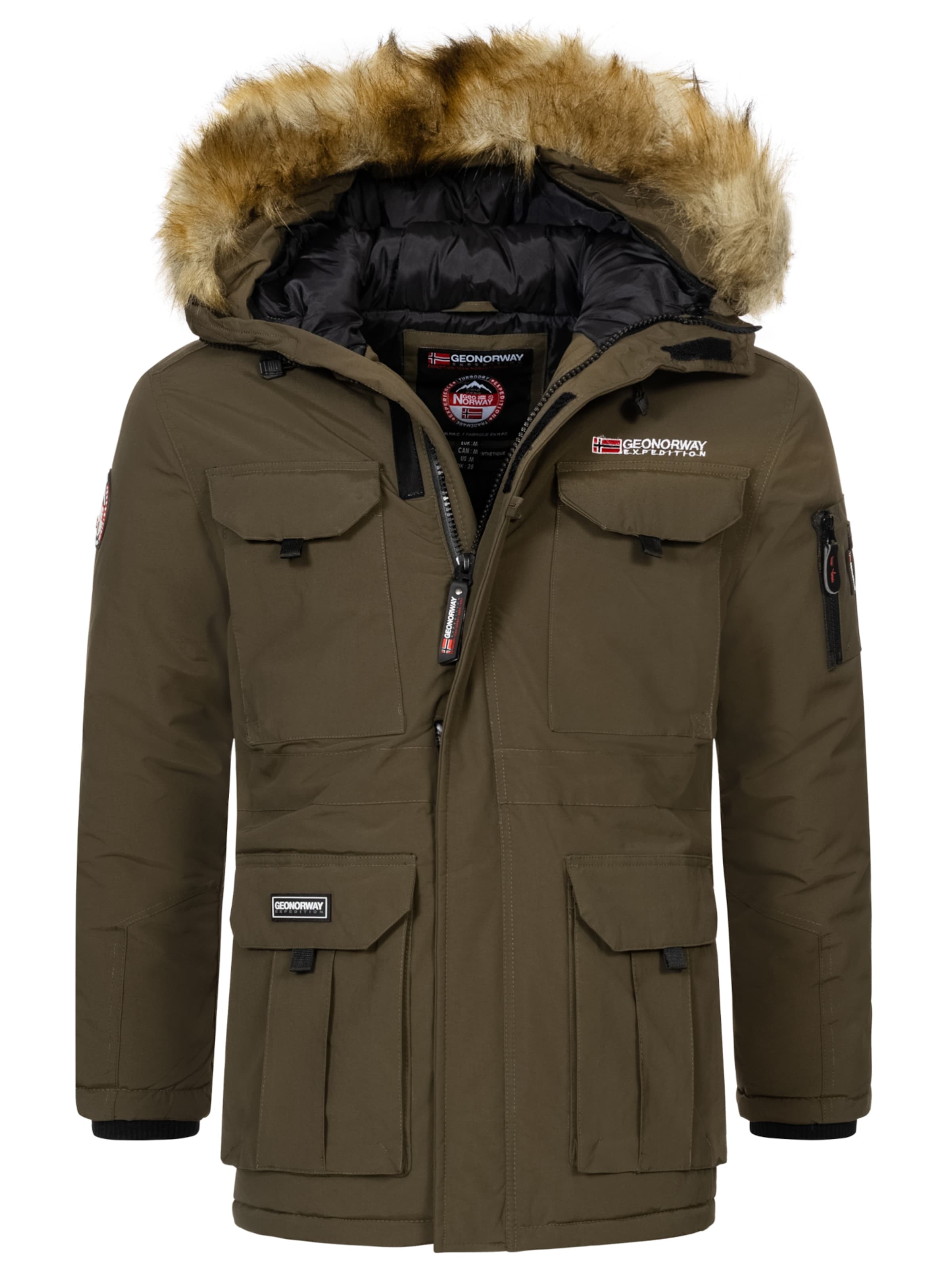 Geo Norway Winterparka in Grün: Vorderseite