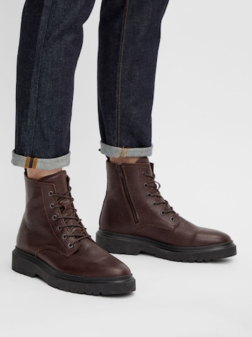 Bianco Lace-Up Boots 'TEMPO' in Brown: front