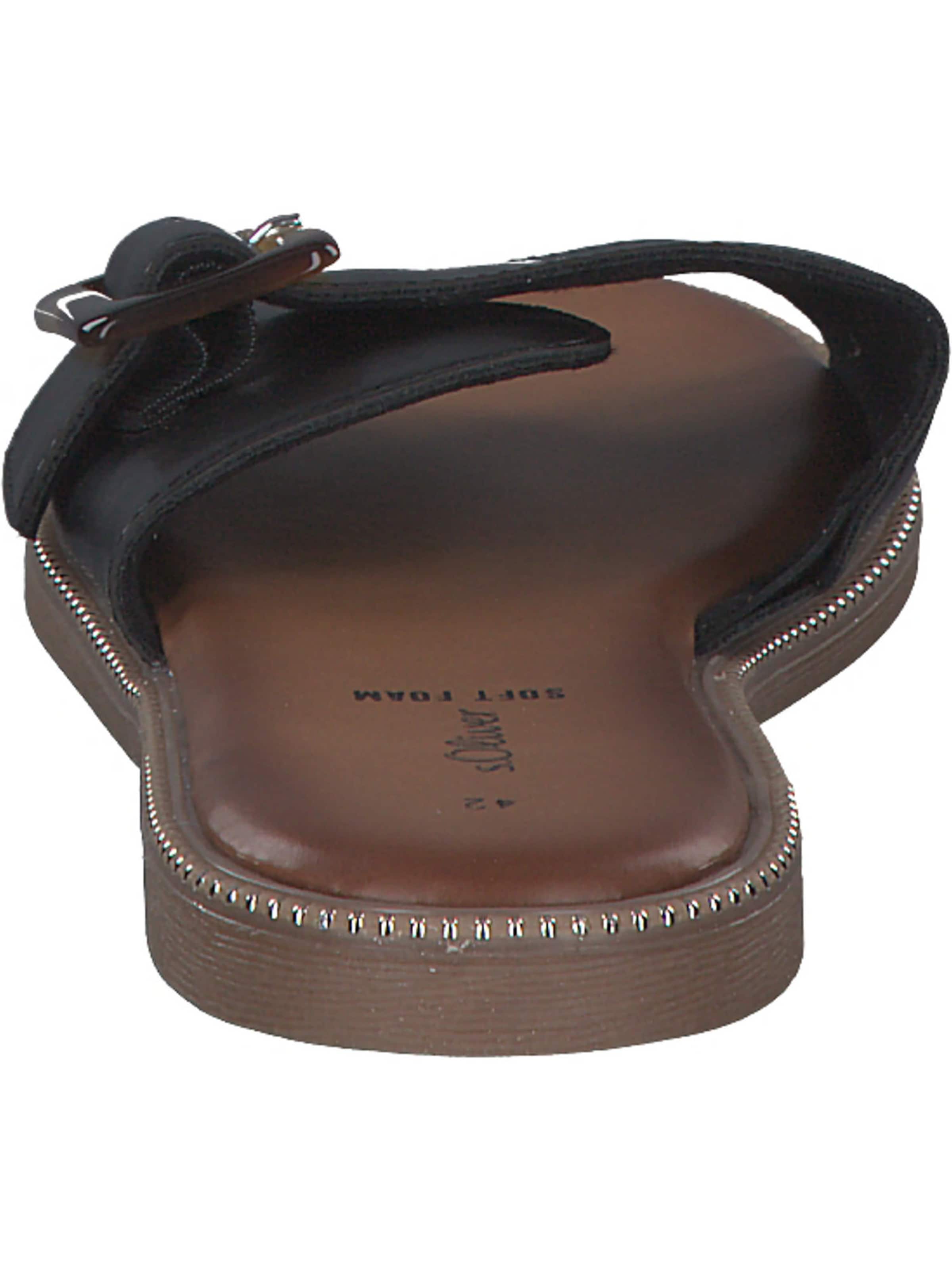 s.Oliver Pantolette in Schwarz