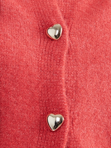 VERO MODA Πλεκτή ζακέτα 'VMFIONA' σε κόκκινο