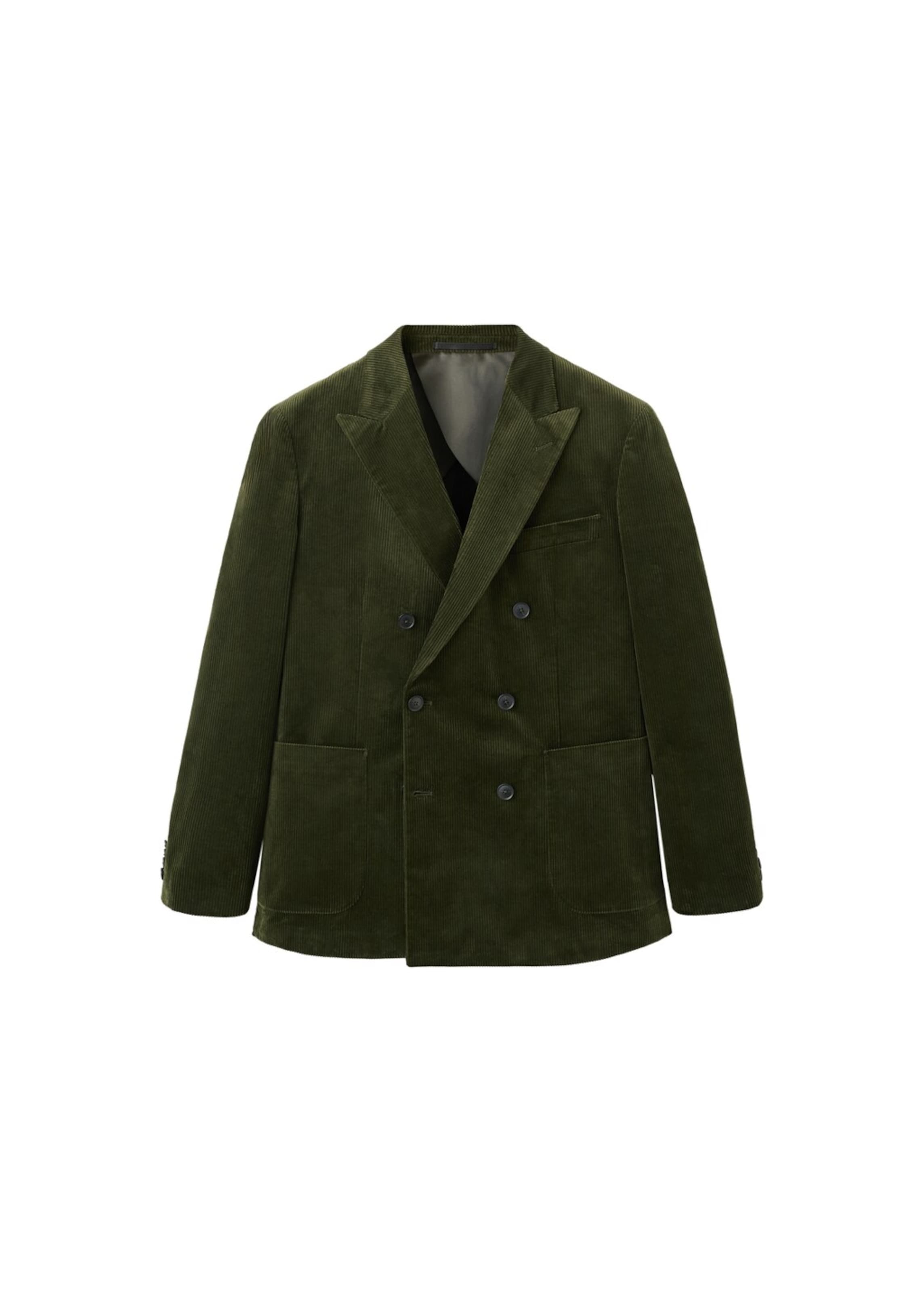 MANGO MAN Slim Fit Sakko 'Panna' in Grün: Vorderseite