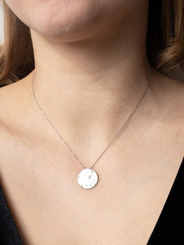 Sergio Engel Ketting 'Sienna Kette 01 Minimalistische Edelstahlkette mit Plättchen-Anhänger' in Zilver
