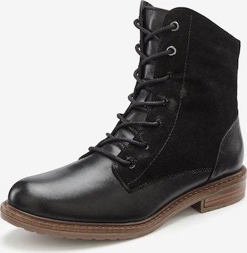 LASCANA Schnürstiefelette in Schwarz: Vorderseite