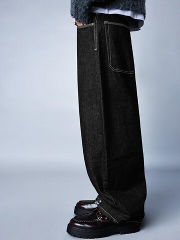 Bershka Baggy Дънки в черно