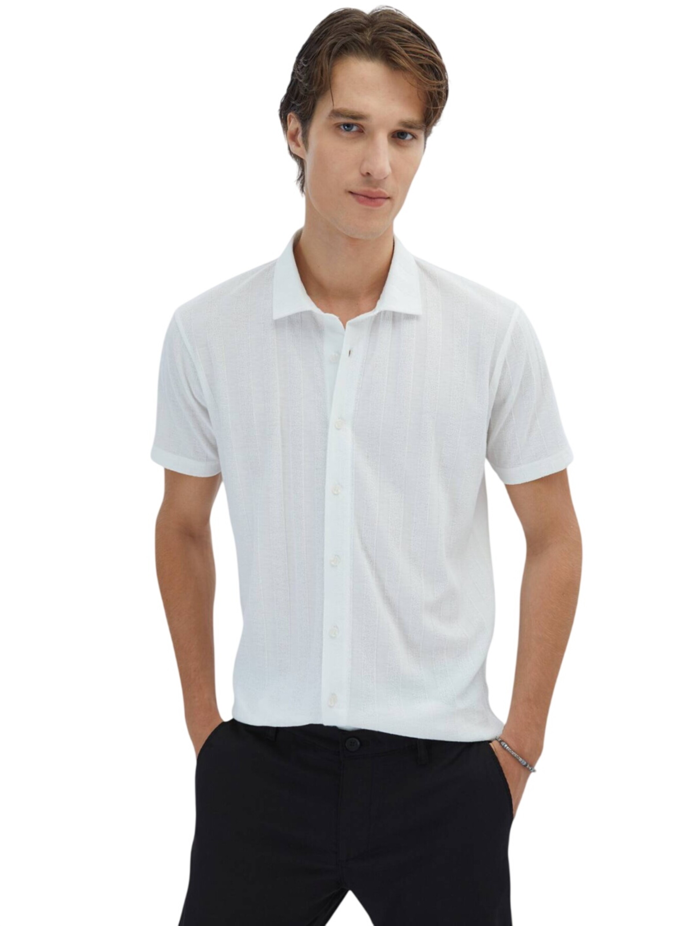 KİP Regular fit Button Up Shirt in White: front