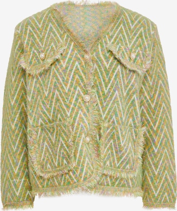 NALLY Knit Cardigan in Green: front